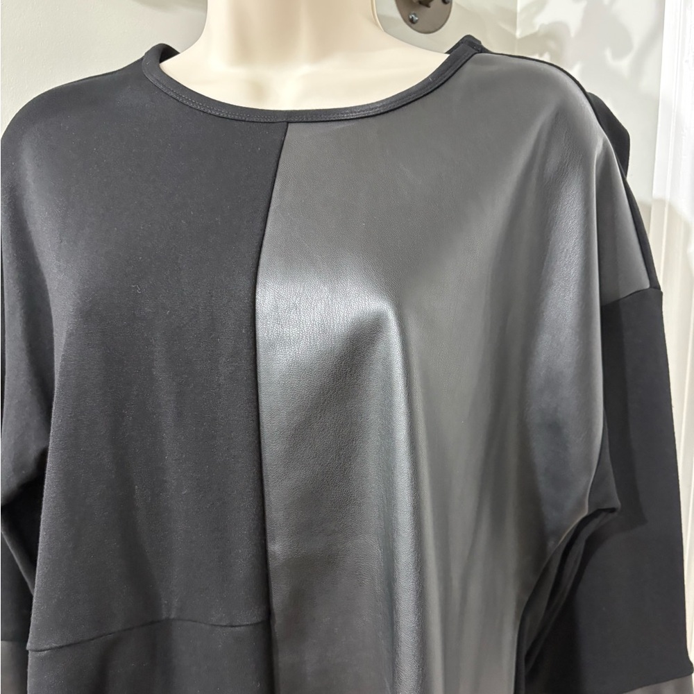NWOT Jones NY Leather Look Tunic - Picture 2 of 7